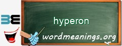 WordMeaning blackboard for hyperon